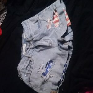 Patriotic high rise shorts